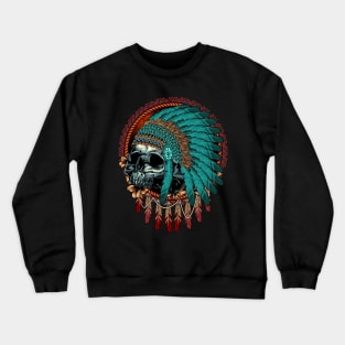 Indian Skull Head Crewneck Sweatshirt